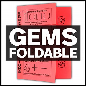 Order of Operations GEMS Foldable - Interactive Math Notebook Insert