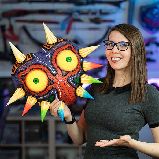 30K views · 2K reactions | Here is how I built a glowing and laughing Majora's Mask from The Legend of Zelda! It's one of my favorite props from the entire franchise! It also looks really fancy as decortion on my wall haha!  If you want to build one as well, you can find the patterns on my website! #cosplay #legendofzelda #majorasmask Adafruit Industries #CosplayTutorial #CosplayProgress #diycrafts #selfmade #evafoam #dremel | Kamui Cosplay | Facebook