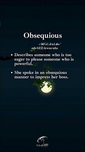 Too Eager to Please? This Word Explains It | Obsequious #wordoftheday #englishlearning #deepwords