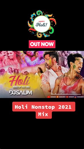 Happy Holi...Out now Holi Nonstop 2021 Mix for you to enjoy, link in bio...#holi #holihai #holimix #nonstopholimix #holisongs #djsalim