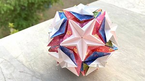 【PrwOrigami】星环折纸花球制作教程Star Vapor Kusudama_哔哩哔哩_bilibili