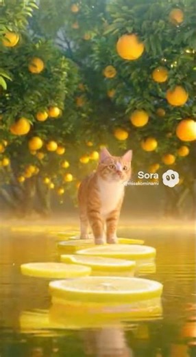 【猫ごっくん馬路村】ゆずの香り癒される❣️夫も大好きだった思い出深い高知県馬路村の柚子茶が大好きすぎて作った開運猫動画。ねこにゃんゆず茶とポン酢に大ハマり中❣️＃ゆず＃ゆず茶＃柚