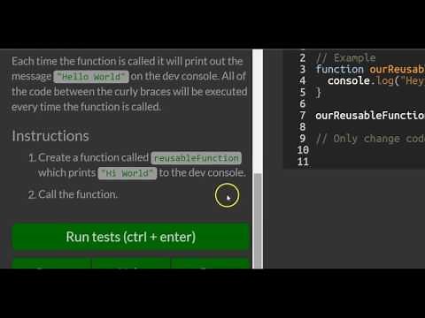 Write Reusable Javascript with Function, freeCodeCamp Basic Javascript