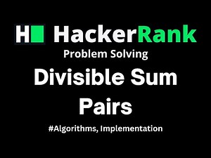 Divisible Sum Pairs HackerRank - Problem Solving solution with detailed explanation and C++ code