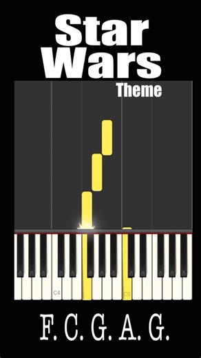 Star Wars theme piano lesson with notes show #easypiano