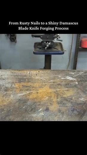 From Rusty Nails to a Shiny Damascus Blade Knife Forging Process #knife #Blacksmithing #damascus #forging #knifeskills | Fz knivess