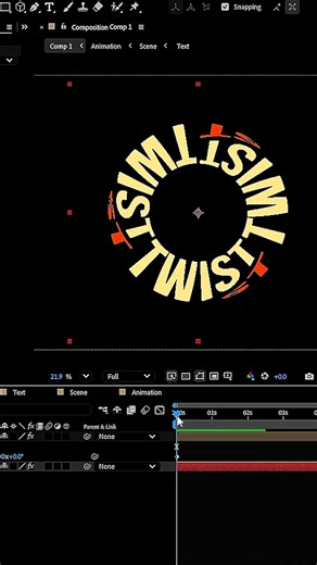 How I Made This Twist Text Animation in After Effects 🔥 #aftereffects #shorts #motiongraphics #text