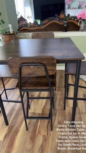 Retro Dining Table Set for Small Spaces
