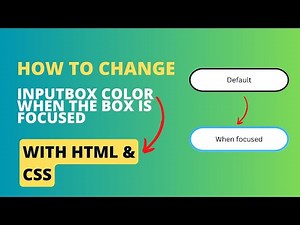Change input border color - with Onfocus CSS pseudo class