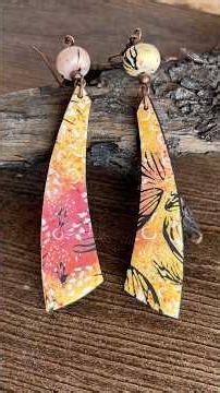 Mixing Chalk Pastels & Polymer Clay to create Monarch Butterfly Earrings