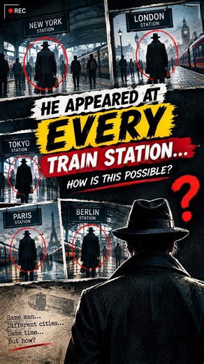 The Same Stranger Appeared at Every Train Station… HOW?! 😱 #shorts #shortsfeed #mystery #horror