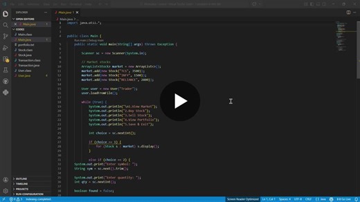 #java #javaprogramming #internship #codealpha #stocktrading #oop #softwaredevelopment #techprojects #learningjourney #studentdeveloper #coding | Anbu V