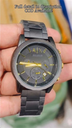 The Stealthy Black & Gold Armani Exchange Chronograph! 🖤 #armaniexchange #watch #watchformen #shorts
