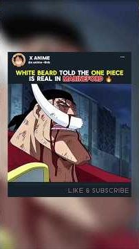 Whitebeard told the one piece is real in marineford #onepiece #anime #luffy #whitebeard #sengoku