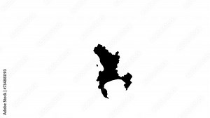 Animation that forms a map of Cape Town in South Africa