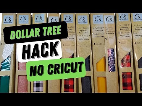 Dollar Tree Hack for Vinyl | Use without a Cricut | Dollar Tree DIYS