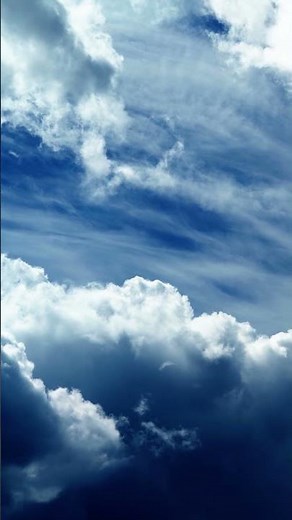 Stunning Beautiful Time Lapse Of White Clouds Moving In The Sky During The Daytime
