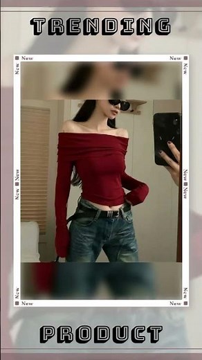 Sexy Tops Off Shoulder Long Sleeve Crop Top Women's Autumn/Winter 2023 New Spicy Girl Slim Fit Sh...