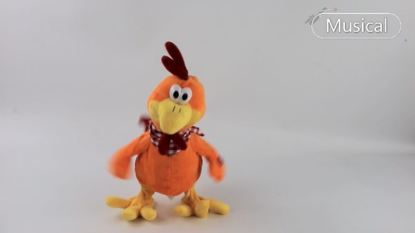 Watch Houwsbaby Squawking Chicken Musical Stuffed Animal Singing Rooster Electronic Interactive Plush Toy on Amazon Live