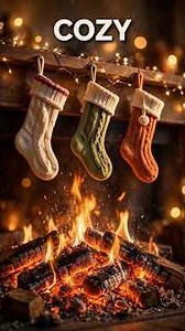 Embers & Evergreen 🔥 Cozy Christmas Fireplace Music #shorts