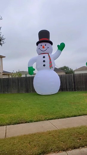 Life Size Inflatable Christmas Decor: Santa & Snowman
