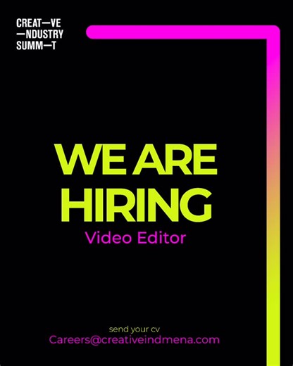 Creative Industry Summit on Instagram: "We are HIRING for a Video Editor position. We’re looking for a Video Editor who doesn’t just cut clips but brings motion to life. You should have excellent video editing skills, a flair for motion graphics, and the ability to manipulate text creatively. If you can make every frame tell a story, craft visuals that pop, and transform ideas into dynamic videos, you’ll thrive here. Responsibilities: - Edit and produce high-quality, polished videos for CIS even