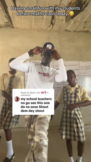 Having small fun with my students before maths class today