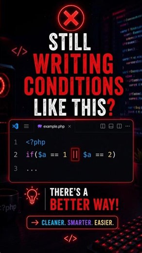 Stop Writing PHP Like This ❌ (1 Line Fix 😱) #php #programming