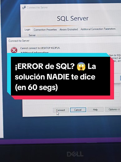 ¡Soluciona error de conexión a SQL Server en 60 segundos!