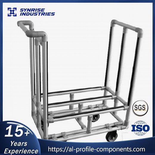 [Hot Item] Industrial Workshop Lean Tube Cart Shelf Trolley Storage Trolley Manufacturer