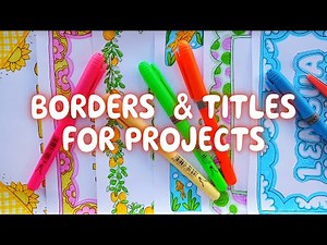 EASY BORDER DESIGNS AND TITLES for PROJECTS or NOTEBOOK 💖 BEAUTIFUL FRONT PAGE IDEAS #frontpage