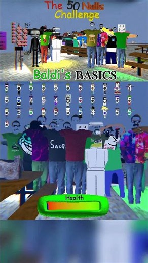 50 NULLS at BALDI'S SCHOOL // Game Over Screen [Baldi's Basics] #shortvideo #shorts #short