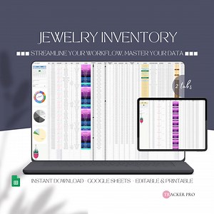 Jewelry Inventory Checklist Tracker, Jewelry Making Planner List Excel Spreadsheet Log Jewelry Inventory Home Jewelry Business Google Sheets - Etsy