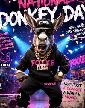 🫏✨ HAPPY NATIONAL DONKEY DAY | Work Hard. Stay Stubborn. Shine Anyway #fyp #shorts #foxxefam