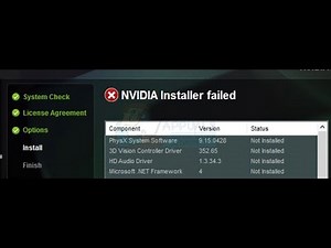 NVDIA Installer Failed | Nvdia Failed To Install (Fixed) | PhysX system software installation failed