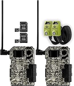 SPYPOINT Link-Micro-LTE Cellular Trail Camera with Bundle Options (Link-Micro-LTE-V, 2 PK Trail Bundle)