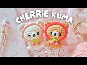 Amigurumi Cherry Kuma Plushie Crochet Tutorial🍒🧸 | Free Crochet Pattern