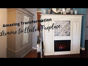 DIY - TRANSFORM YOUR ARMOIRE INTO A BEAUTIFUL ELECTRIC FIREPLACE: Using a Dimplex Electric Insert