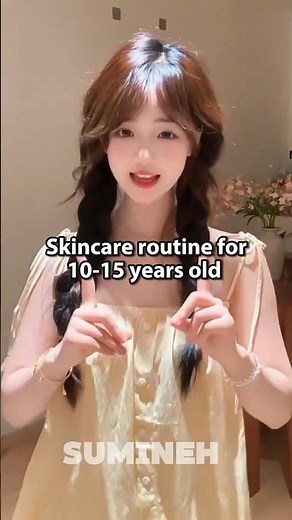 Skincare routine for 10_15 years old ☁️✨️ #skincare #aesthetic #tips #shortfeed #foryou #trending