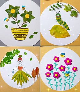 45K views · 570 reactions | Summer Leaf Craft Bonanza: 10 EAF Craft Ideas for Kids That Will Blow Your Mind | Simple Drawings | Facebook