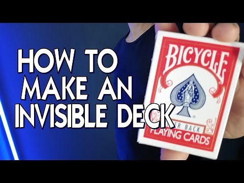 How To Make A Magic "Invisible Deck" Tutorial
