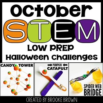 Halloween STEM Challenges & Activities - Pumpkin Catapult, Fall Party Stations