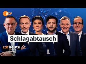 Chrupalla, Lindner, Wagenknecht, Banaszak, van Aken und Dobrindt im Schlagabtausch | ZDFheute live