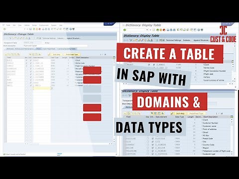 Create a Table in SAP - Domains and Data Types [english]