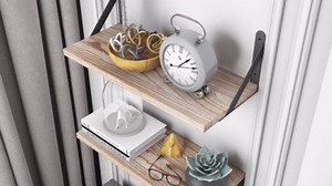 YGEOMER Floating Shelves for Wall Different Sizes Farmhouse Wall Shelf for Bedroom, Bathroom Storage, Living Room and Kitchen Decor(Set of 4)