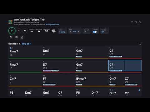 The Way You Look Tonight — Jazz Play-Along / Backing Track (Swing)