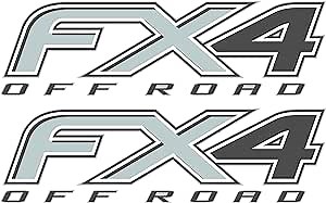 GOLD HOOK FX4 Off Road Decals and Stickers for Ford Truck F150 F250 F350 F450 (2012-2016) Super Duty (Set of 2) (Gray, Silver)