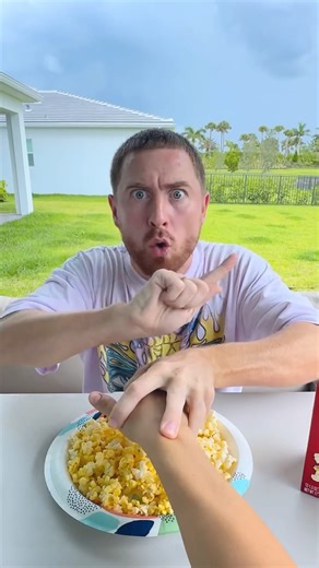 RAINBOW POPCORN 🌈🍿🤣 #shorts #khamitovy #martaandrustam ASMR MUKHBANG