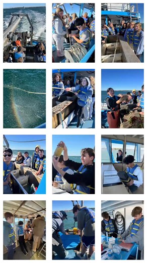 Students from Marine Science Magnet High School experienced the waves of Long Island Sound firsthand as they engaged in a hands-on exploration of its living and non-living components aboard the Project Oceanology Research Vessel, Enviro-Lab II. #projectoceanology #marinescience #marineeducation #makingmemories #marinebiology #nonprofit | Project Oceanology