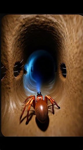Wolf Spider POV: Life Underground (Micro-Camera Footage)#WolfSpider #SpiderPOV #MicroCamera